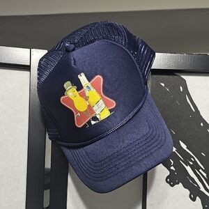 Planters x Miller High Life Navy Mesh Graphic Snapback Trucker Hat